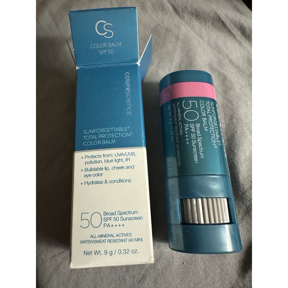 Colorescience Sunforgettable Total Protection Color Balm SPF 50 Berry 9g NEW